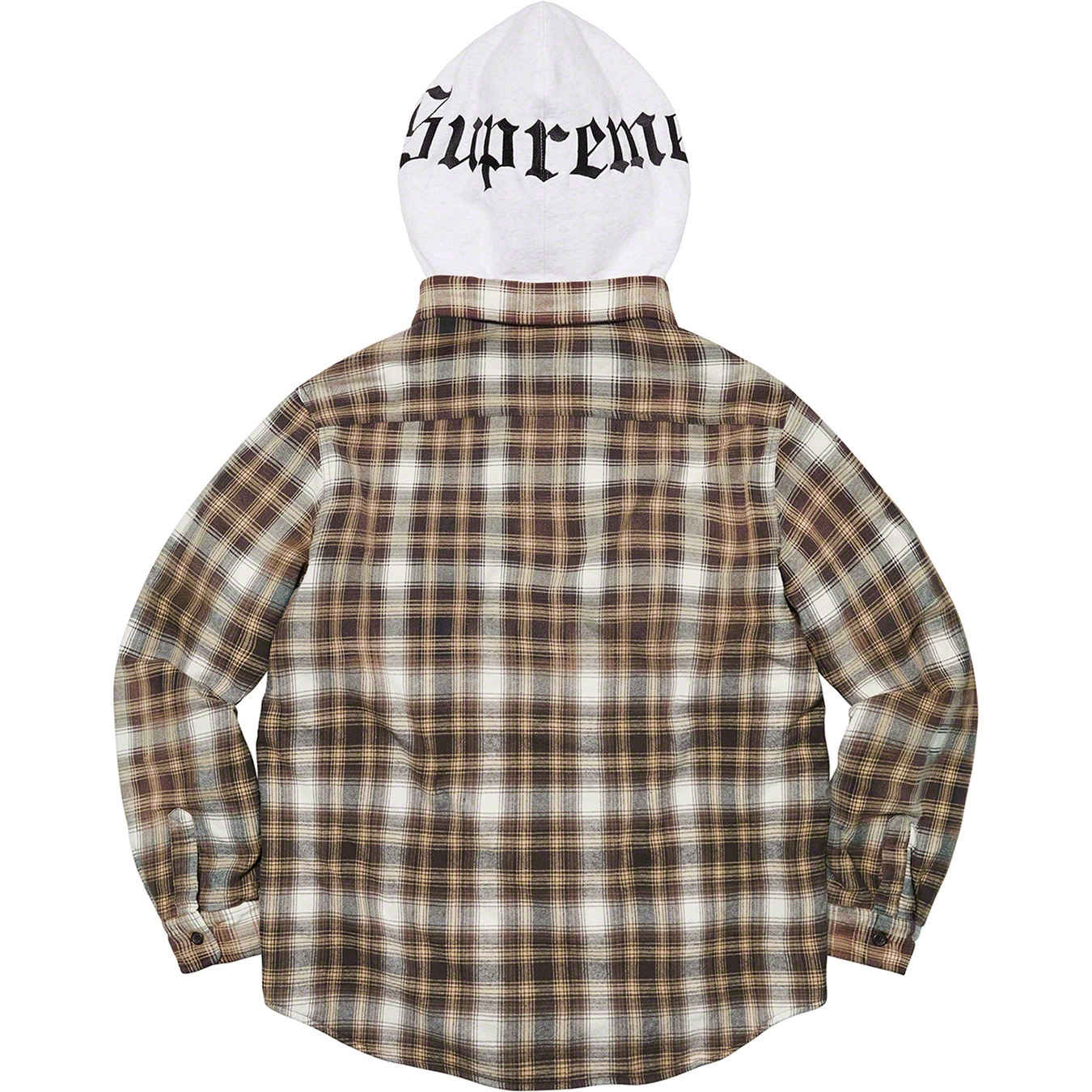 Hooded Flannel Zip Up Shirt view 14